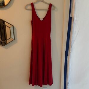 Leith Vibrant Red Midi Dress
